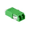 LogiLink FA03LC5 LC Duplex Fibre Adapter, Flangeless, Green – 12 Pieces