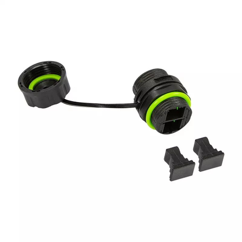 LOGILINK FA05SD1 Outdoor Fibre Optic Duplex SC Connector with Dust Cap – Multimode OM3/OM4, Aqua (10-Pack)