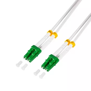 LogiLink FC0LC07 Fiber Optic Patch Cable OS2 LC/APC to LC/APC Simplex 7m White