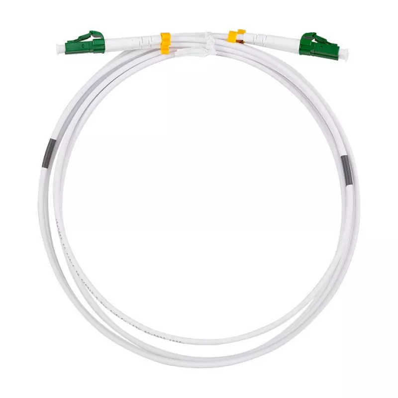 LogiLink FC0LC10 Steel Armored OS2 Duplex LC/APC to LC/APC Fibre Patch Cable, 10 m, White