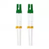 LogiLink FC0LC10 Steel Armored OS2 Duplex LC/APC to LC/APC Fibre Patch Cable, 10 m, White