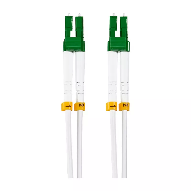 LogiLink FC0LC10 Steel Armored OS2 Duplex LC/APC to LC/APC Fibre Patch Cable, 10 m, White
