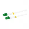 LogiLink FC0LC10 Steel Armored OS2 Duplex LC/APC to LC/APC Fibre Patch Cable, 10 m, White