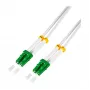 LogiLink FC0LC10 Steel Armored OS2 Duplex LC/APC to LC/APC Fibre Patch Cable, 10 m, White