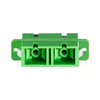 LogiLink Fiber Adapter SC Duplex, 12 pieces, with flange, green