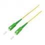 LogiLink Fiber Optic Patch Cable – Simplex, OS2 SM G.657.A2, SC/APC to SC/APC, 1 m, Yellow