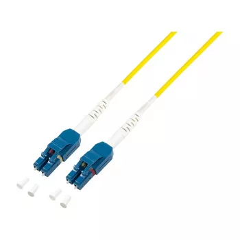 LogiLink Fiber Uniboot Patch Cord OS2 LC Duplex to LC Duplex 0.5m LSZH Yellow