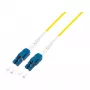 LogiLink Fiber Uniboot Patch Cord OS2 LC Duplex to LC Duplex 0.5m LSZH Yellow