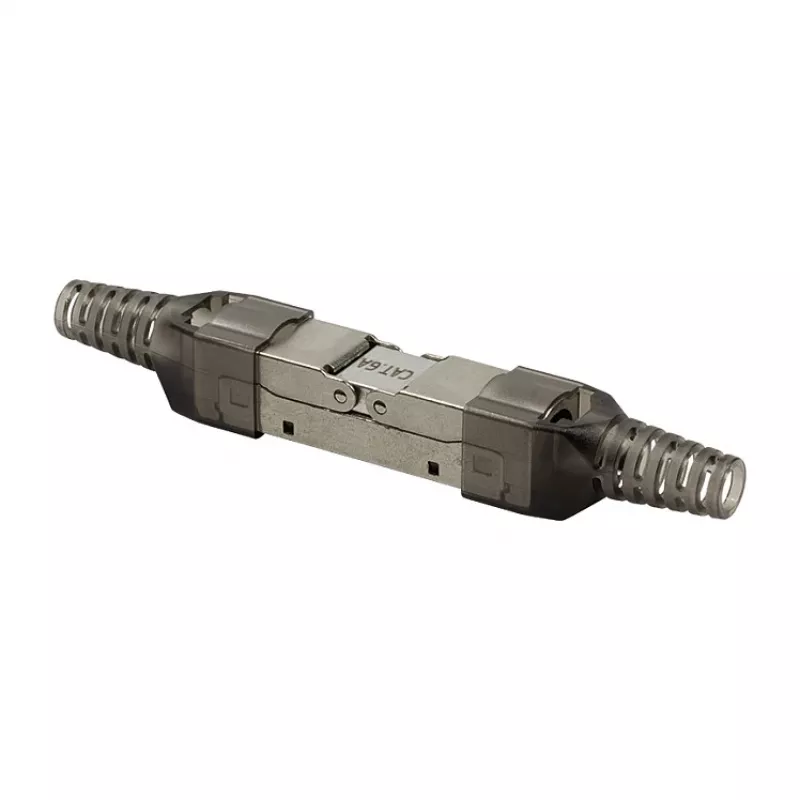 LogiLink Field-Terminable RJ45 Connector Cat.6A STP 10G, Tool-Free IDC, Zinc Die-Cast, AWG 22-26, Silver