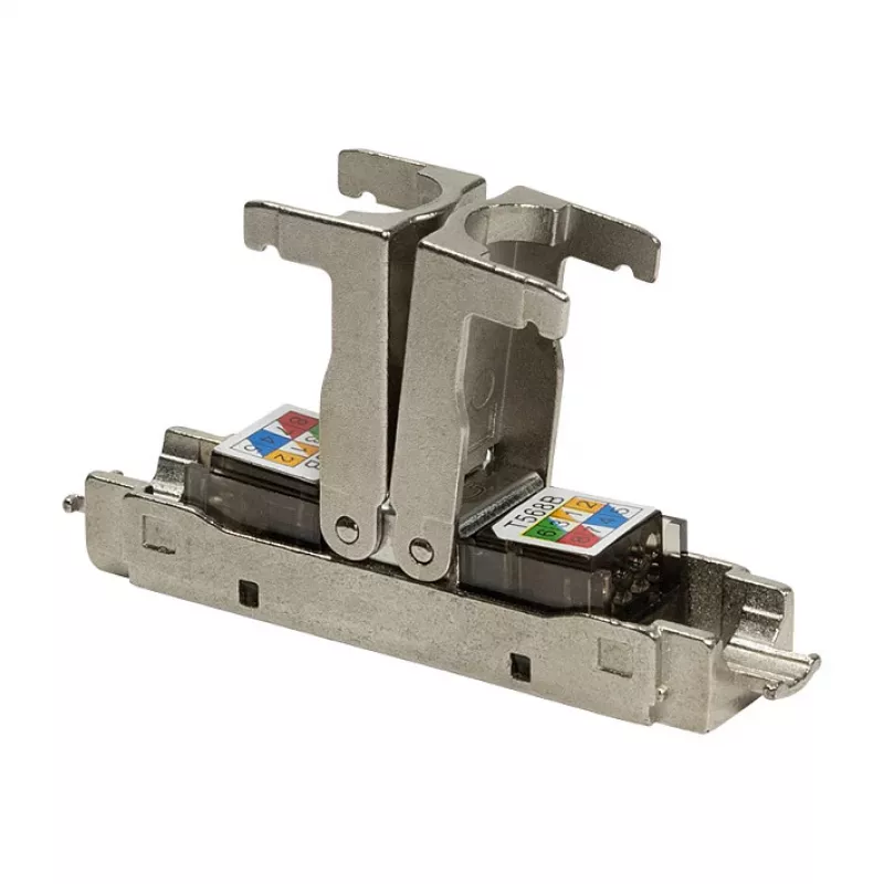 LogiLink Field-Terminable RJ45 Connector Cat.6A STP 10G, Tool-Free IDC, Zinc Die-Cast, AWG 22-26, Silver