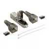 LogiLink Field-Terminable RJ45 Connector Cat.6A STP 10G, Tool-Free IDC, Zinc Die-Cast, AWG 22-26, Silver