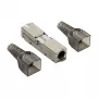 LogiLink Field-Terminable RJ45 Connector Cat.6A STP 10G, Tool-Free IDC, Zinc Die-Cast, AWG 22-26, Silver