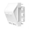 LogiLink French Faceplate 45° Type, 45x45 mm, 2 Port, White