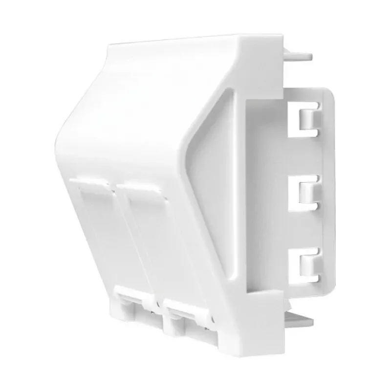 LogiLink French Faceplate 45° Type, 45x45 mm, 2 Port, White