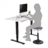 LOGILINK Height Adjustable Wobble Stool EO0022 - Active Sitting Ergonomic Stool with Gas Lift, 360° Swivel, Black