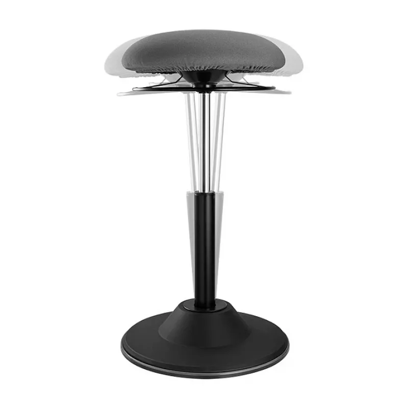 LOGILINK Height Adjustable Wobble Stool EO0022 - Active Sitting Ergonomic Stool with Gas Lift, 360° Swivel, Black