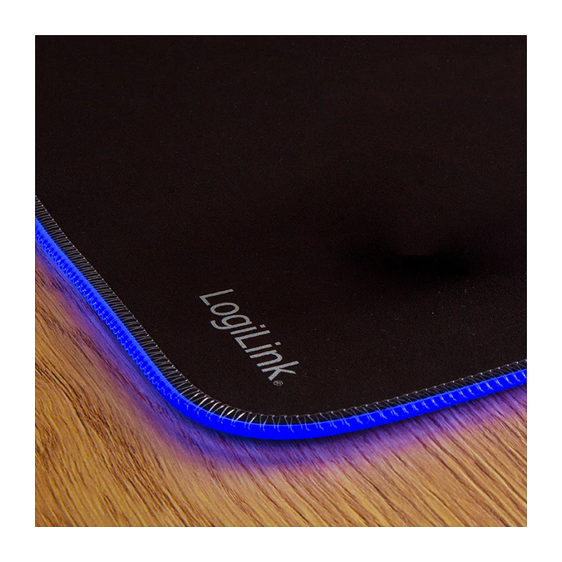 LOGILINK ID0183 Gaming Mouse Pad with RGB LED, 350x260mm, 3mm Soft, Black