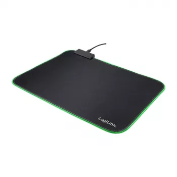 LOGILINK ID0183 Gaming Mouse Pad with RGB LED, 350x260mm, 3mm Soft, Black