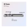 LogiLink ID0212 Wireless Numeric Keypad, 28 Keys, Bluetooth 5.0, Space Grey