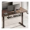 LOGILINK KAB0094 Under-Desk Cable Tray Organizer, Clamp-On, Extendable, Metal, Black
