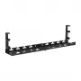 LOGILINK KAB0094 Under-Desk Cable Tray Organizer, Clamp-On, Extendable, Metal, Black