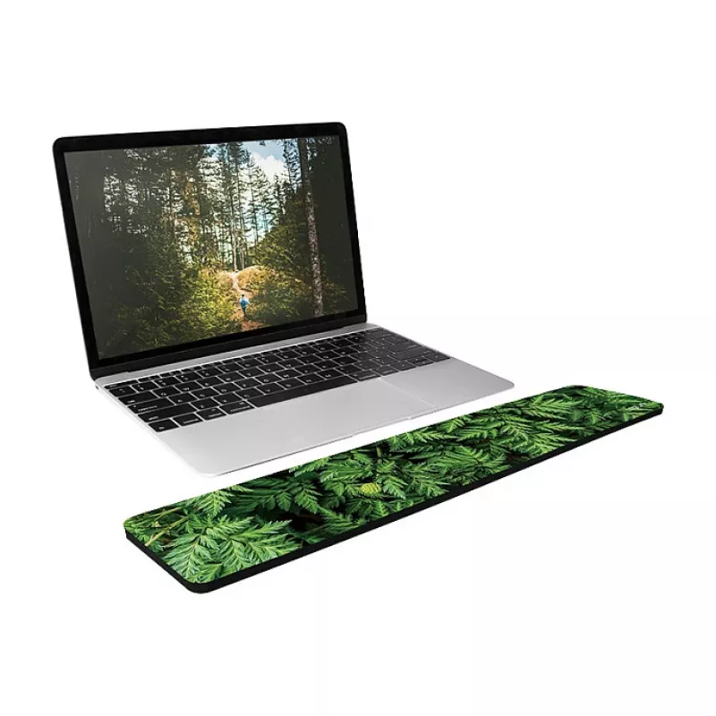 LogiLink Keyboard Wrist Pad, long - Ergonomic Memory Foam Wrist Rest for Full-Size Keyboards, Non-Slip Base, Black