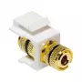 LogiLink Keystone Binding Post Module with Threaded Nut, Black