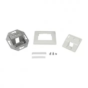 LogiLink Keystone Faceplate 45° for 1 Module, Pure White