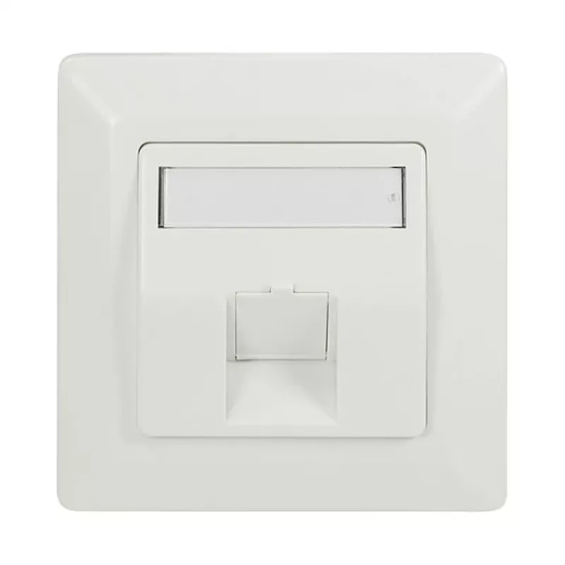 LogiLink Keystone Faceplate 45° for 1 Module, Pure White