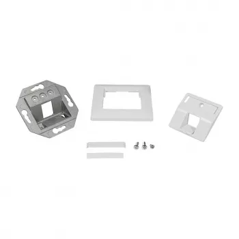 LogiLink Keystone Faceplate 45° for 1 Module, Signal White
