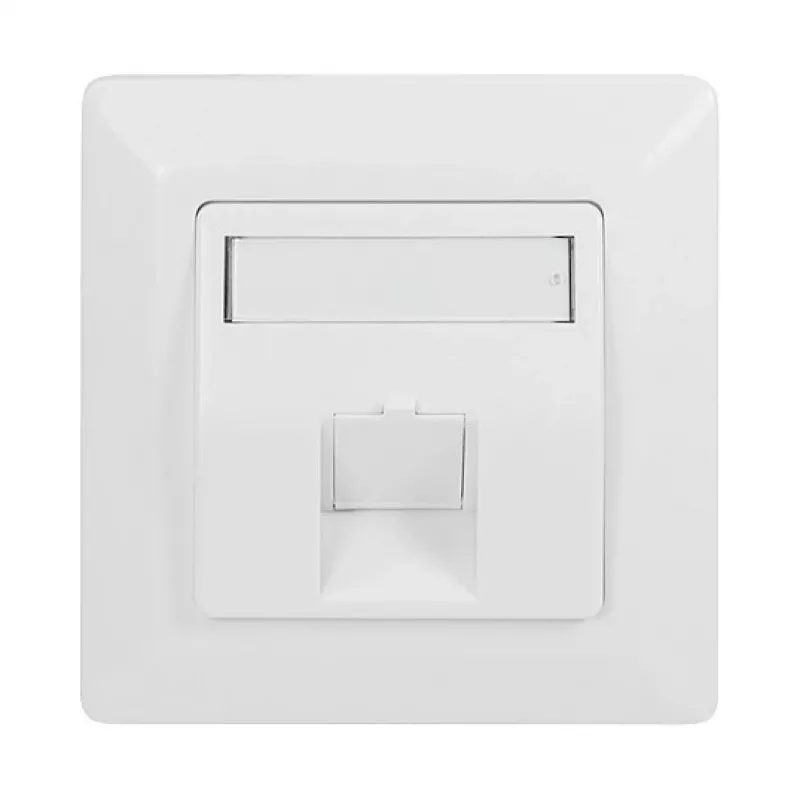 LogiLink Keystone Faceplate 45° for 1 Module, Signal White