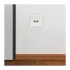 LogiLink Keystone Faceplate for 2 Modules, Projecting, UP/50, Pure White
