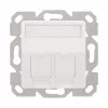 LogiLink Keystone Faceplate for 2 Modules, Projecting, UP/50, Pure White