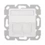 LogiLink Keystone Faceplate for 2 Modules, Projecting, UP/50, Pure White