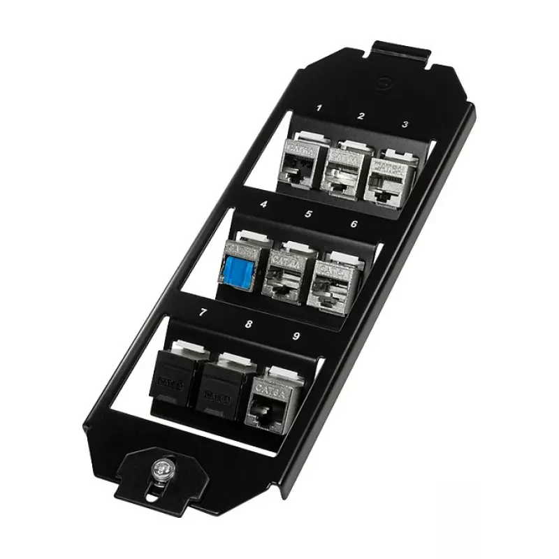 Logilink Keystone Floor Box Insert for 3 x 3 Keystone Modules, Black