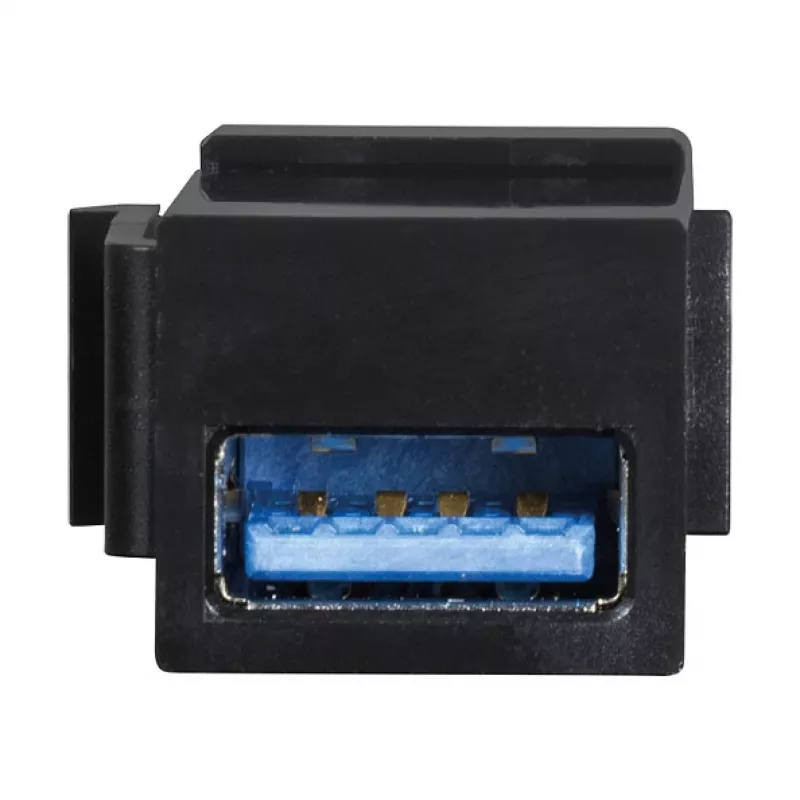 LogiLink Keystone USB 3.0 Type-A Female to Female Coupler, Black