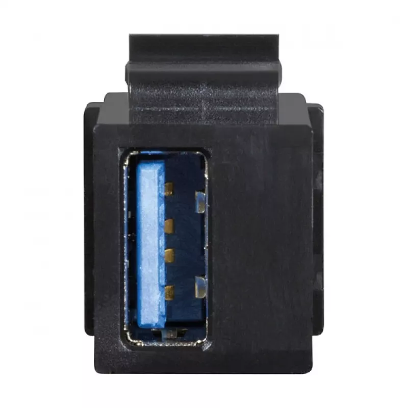 LogiLink Keystone USB 3.0 Type-A Female to Female Coupler, Black