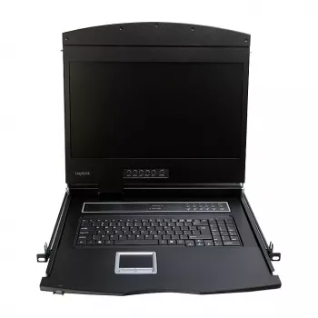 LOGILINK LC902GE KVM Console with 19 inch LCD Screen, VGA, German Keyboard Layout