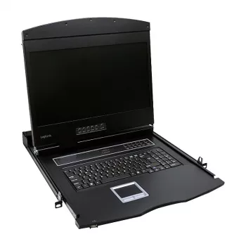 LOGILINK LC902GE KVM Console with 19 inch LCD Screen, VGA, German Keyboard Layout