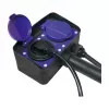 Logilink LPS214 Outlet Strip, 2 Safety Sockets, IP44, Ground Spike, 2m Cable