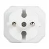 LogiLink LPS218 Euro Plug Adapter with 2 Sockets, White