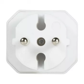 LogiLink LPS218 Euro Plug Adapter with 2 Sockets, White