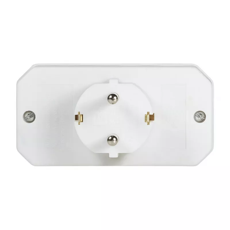 LogiLink LPS221 Schuko to 2x Euro + 1x Safety Socket Adapter, White, 16 A, 250 V, 3680 W, Child Protection