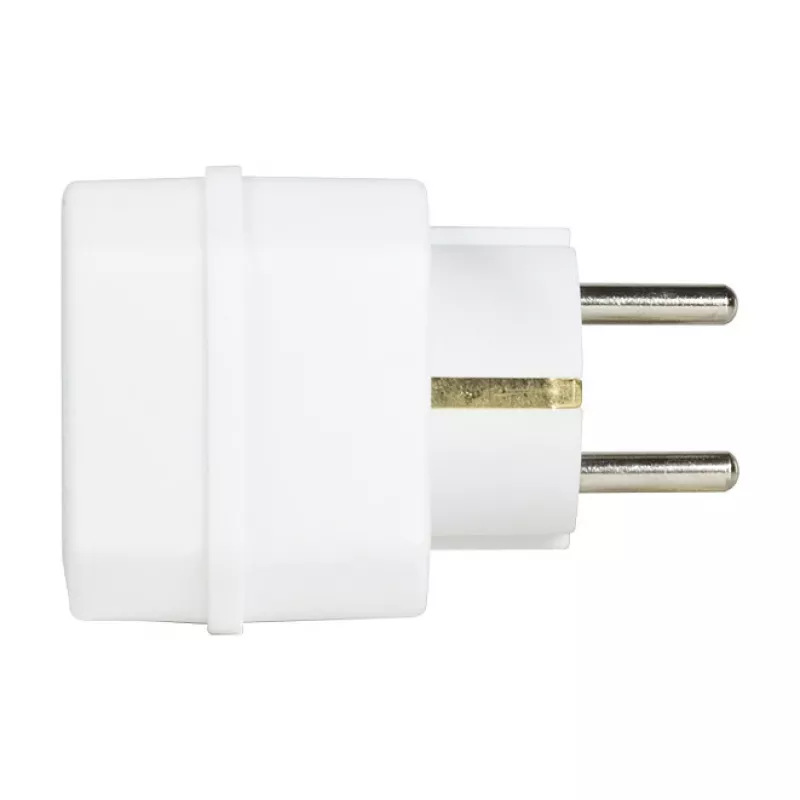 LogiLink LPS221 Schuko to 2x Euro + 1x Safety Socket Adapter, White, 16 A, 250 V, 3680 W, Child Protection