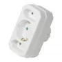 LogiLink LPS221 Schuko to 2x Euro + 1x Safety Socket Adapter, White, 16 A, 250 V, 3680 W, Child Protection