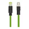 LogiLink M12 CAT6A Industrial Patch Cable, PUR, M12 X-coded to RJ45, 1.5 m