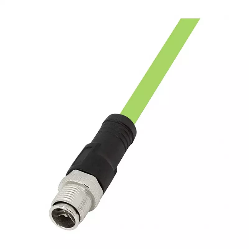 LogiLink M12 CAT6A Industrial Patch Cable, PUR, M12 X-coded to RJ45, 1.5 m
