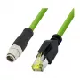 LOGILINK M12 CAT6A Industrial Patch Cable, PUR, M12 X-coded to RJ45, 10 m
