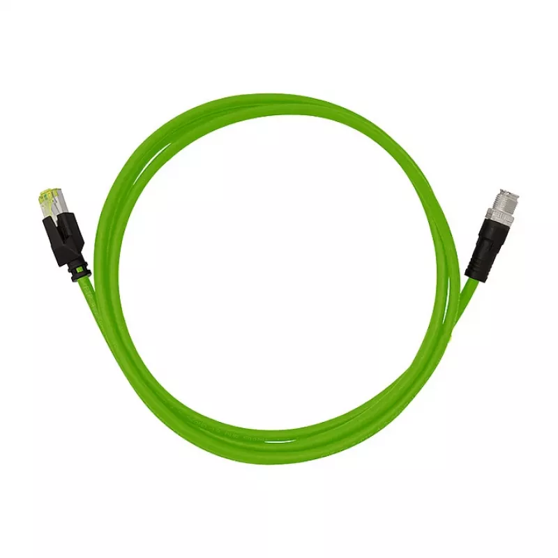 LOGILINK M12 CAT6A Industrial Patch Cable, PUR, M12 X-coded to RJ45, 3 m