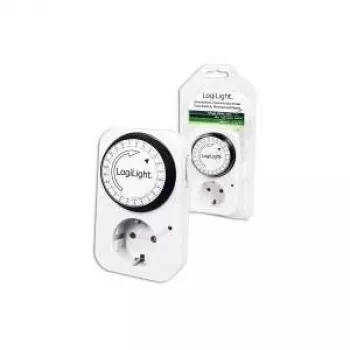 LogiLink Mechanical Timer Switch ET0001, Daily Programmable, 16 A, 3680 W, Child Protection, White
